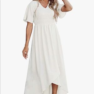 White high low dress